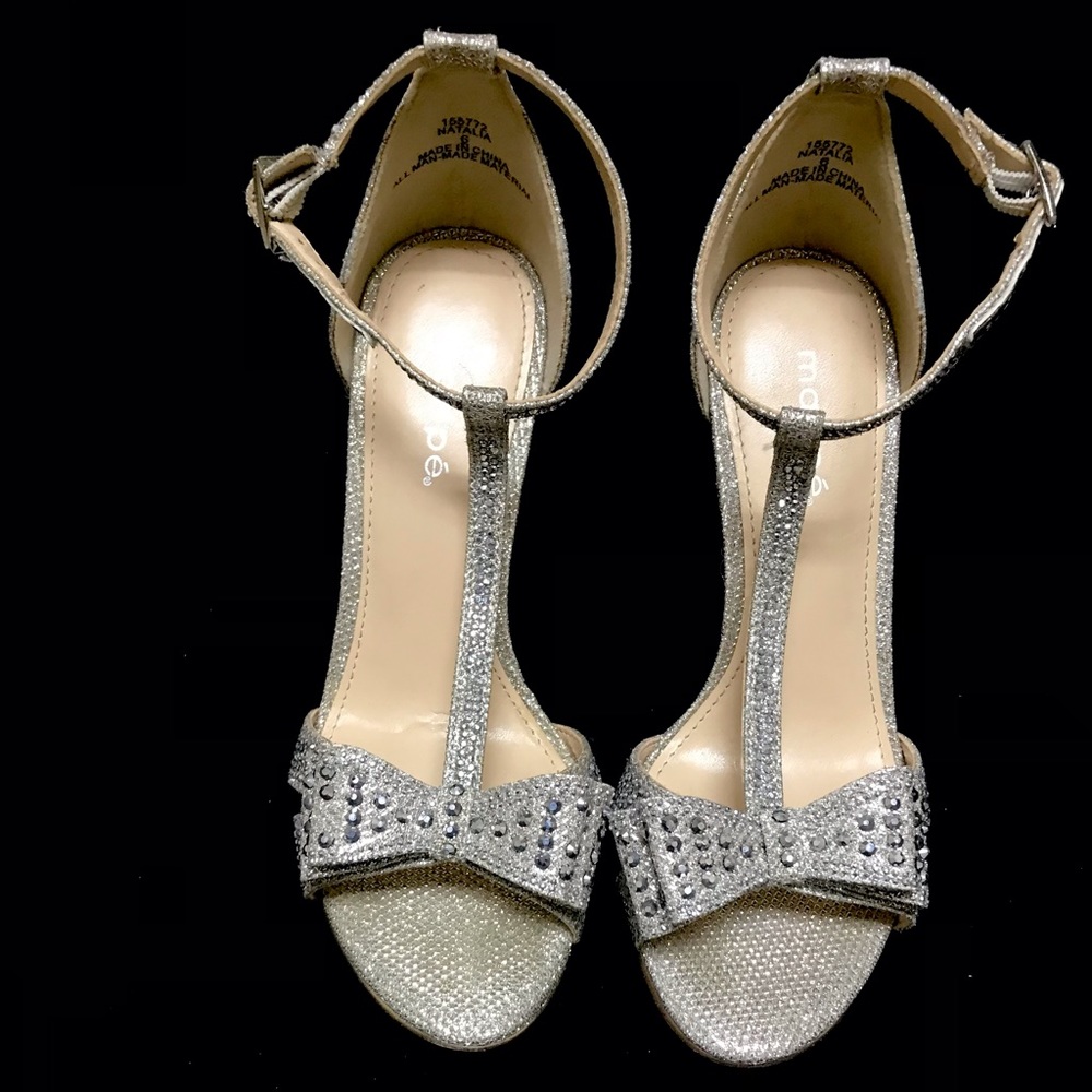 MARIPE Gold Bow Heels